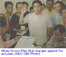 Mikey Arroyo files libel charges against accusers