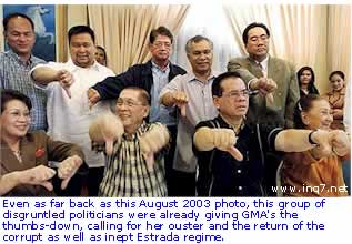 Anti Arroyo legislators call for her ouster