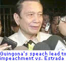 Guingona's speach lead to impeachment vs. Estrada