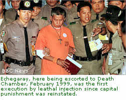 Echegaray escorted to Death Chamber, February 1999