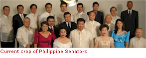 Current crop of Philippine Senators