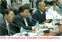 One of numerous Philippine Senate Investigations