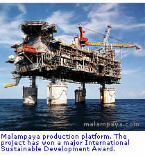 Malampaya production platform.