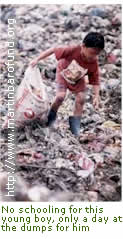 No schooling for kids working in Payatas garbage dump