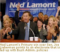 Ned Lamont wins over Sen. Joe Lieberman in Primary