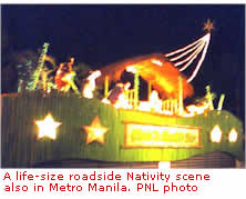 A life-size roadside Nativity scene also in Metro Manila. PNL photo