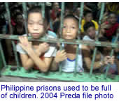 Philippine prisons used to be full of children. 2004 Preda file photo