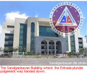 The Sandiganbayan Building where  the Estrada plunder judgement was handed down.