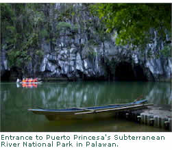 Entrance to Puerto Princesa's Subterranean River National Park in Palawan.