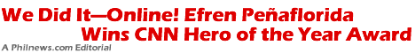 We Did It�Online! Efren Penaflorida Wins CNN Hero of the Year Award