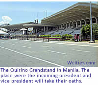 The Quirino Grandstand in Manila. The place were the incoming president and vice president will take their oaths