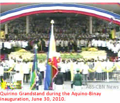 Quirino Grandstand during the Aquino-Binay inauguration, June 30, 2010
