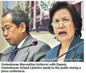 Ombudsman Merceditas Gutierrez with Deputy Ombudsman Orland Casimiro