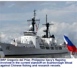 BRP Gregorio del Pilar, Philippine Navy's flagship involved in the current standoff on Scarborough Shoal against Chinese fishing and research vessels