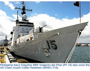 Philippine Navy Flagship BRP Gregorio del Pilar (PF-15) was once the US Coast Guard Cutter Hamilton (WHEC-715)