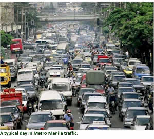 A typical day in Metro Manila traffic