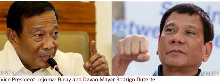 Vice President  Jejomar Binay and Davao Mayor Rodrigo Duterte
