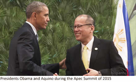 Presidents Obama and Aquino in Malacaang during the Apec Summit of 2015