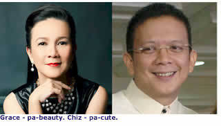 Grace - pa-beauty. Chiz - pa-cute