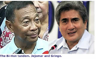 The Bi-Hon tandem. Jejomar and Gringo