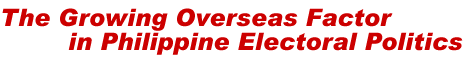 The Growing Overseas Factor in Philippine Electoral Politics
