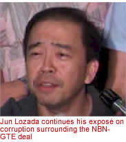 Jun Lozada continues his expos on corruption surrounding the NBN- GTE deal.