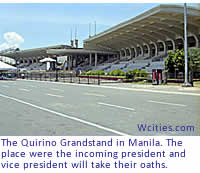 The Quirino Grandstand in Manila. The place were the incoming president and vice president will take their oaths