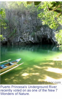 Puerto Princesa's Underground River recently voted on as one of the New 7 Wonders of Nature