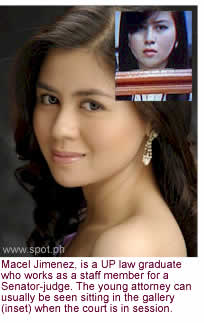 Macel Jimenez, a UP law graduate works