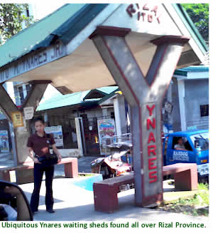Ubiquitous Ynares waiting sheds forund all over Rizal Province.