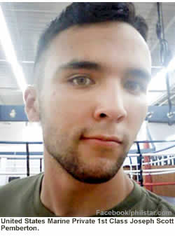 United States Marine Private 1st Class Joseph Scott Pemberton