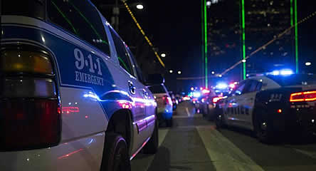 Cordoned off Main Street in Dallas following the shooting of police officers during a rally on July 7, 2016